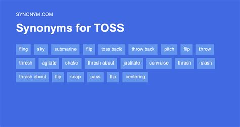 another word for tossed.